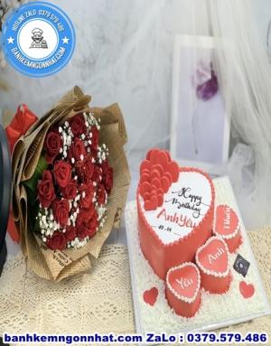 Combo Bánh Kem Và Hoa Tươi 21